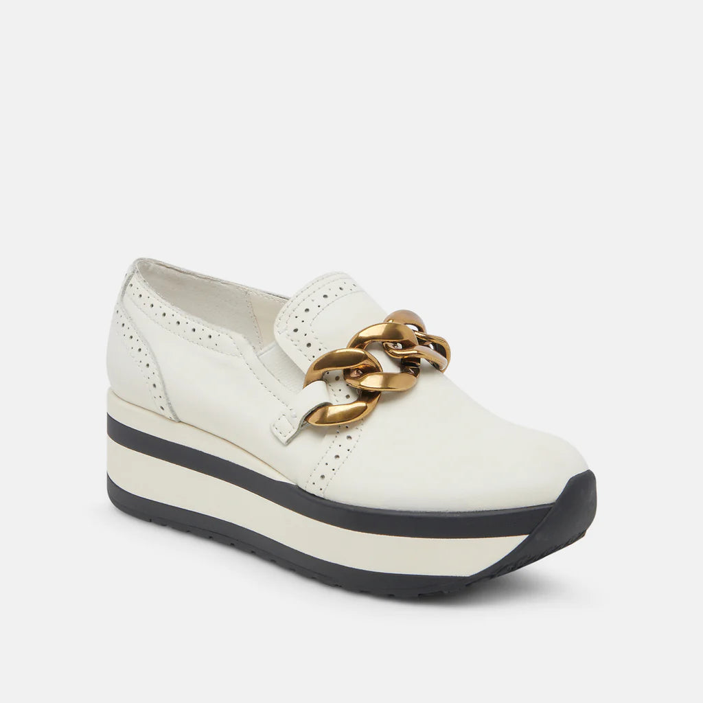 Dolce Vita Jhenee White  leather Sneaker