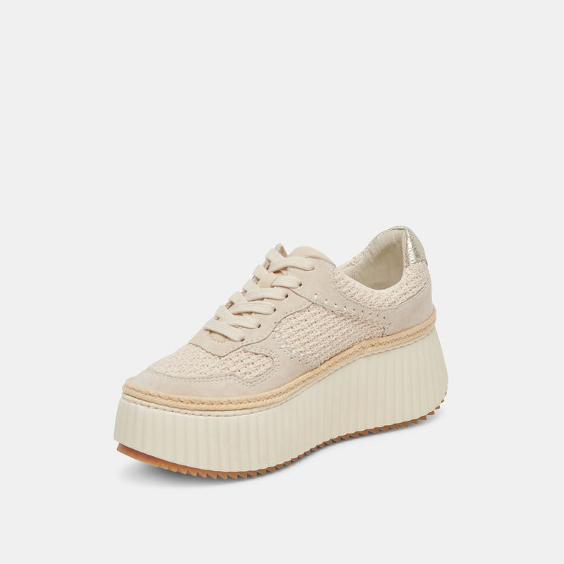 Dolce Vita Dandi sandstone knit platform sneakers