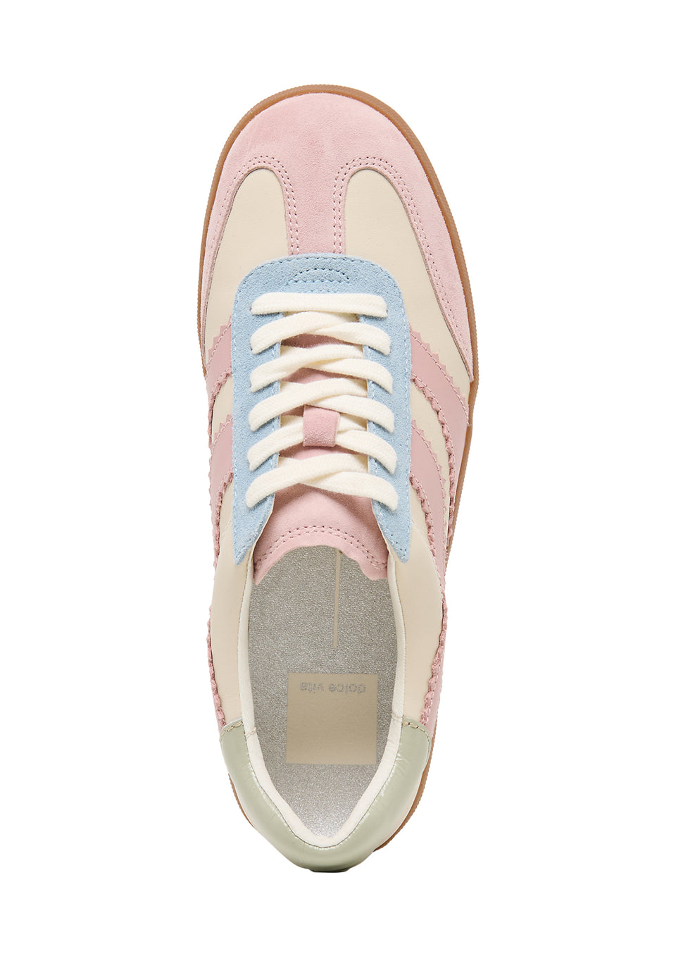 Photo of Women's Dolce Vita Merit sneakers in ivory with pink and light blue accents