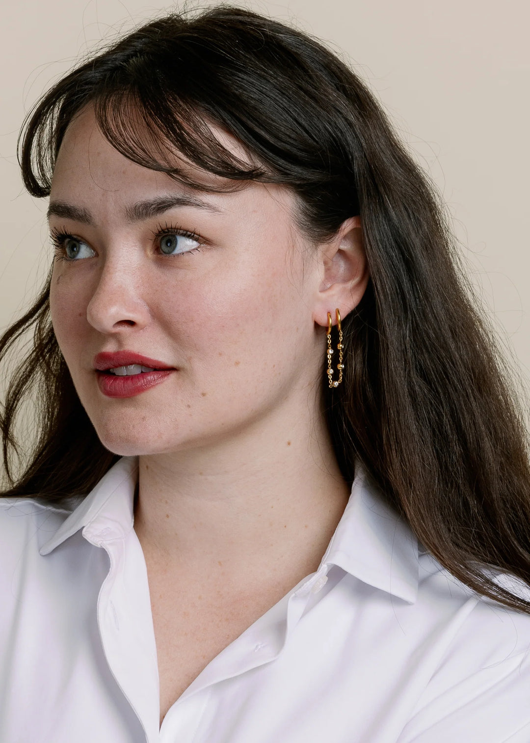 vincent double dottie waterproof earrings