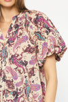 Paisley Perfection Taupe Multicolor Top