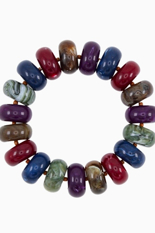 fall colors beaded bracelet