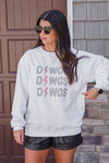 Dawgs game day white rhinestone sweatshirt