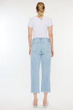 Kan Can High Rise Distress Straight Fit Jeans