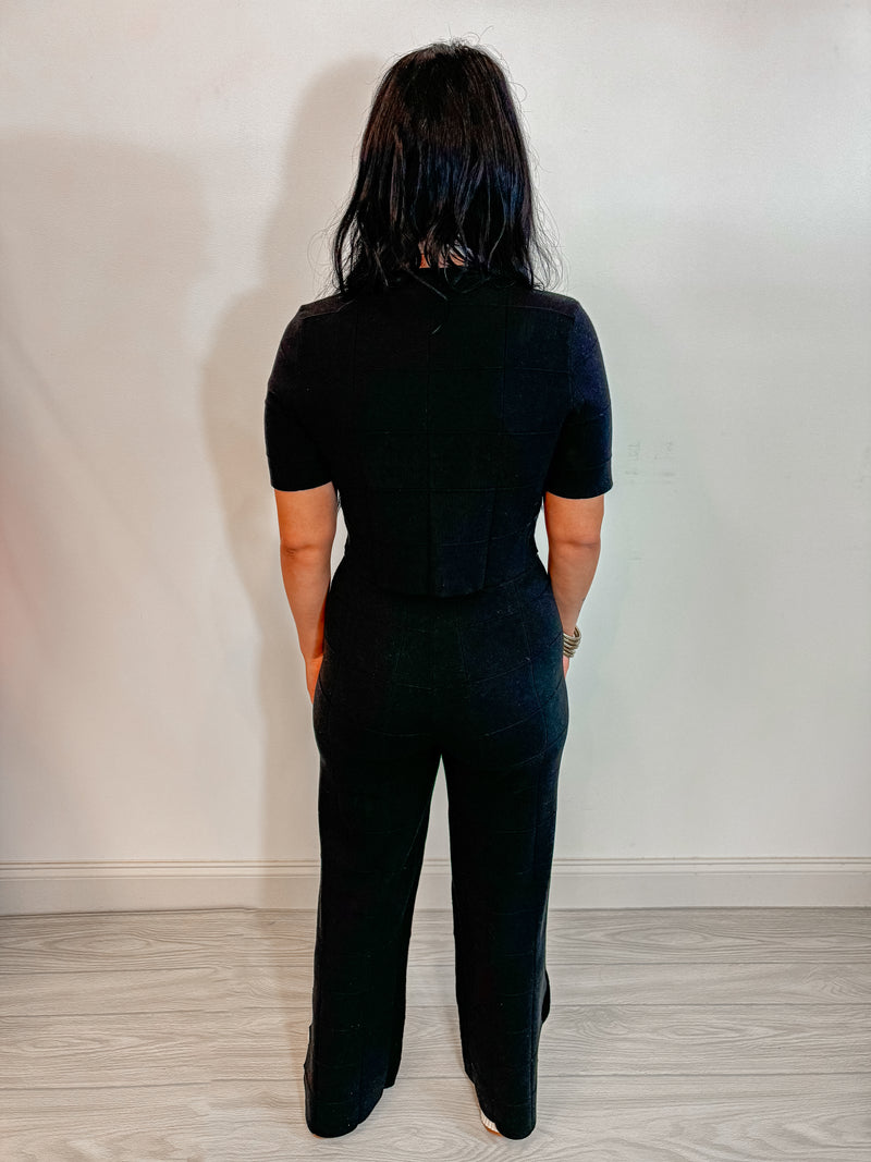 Trendy Perfection Black Knit Pants