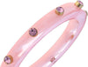 Resin Rhinestone Bangle Bracelet Pink