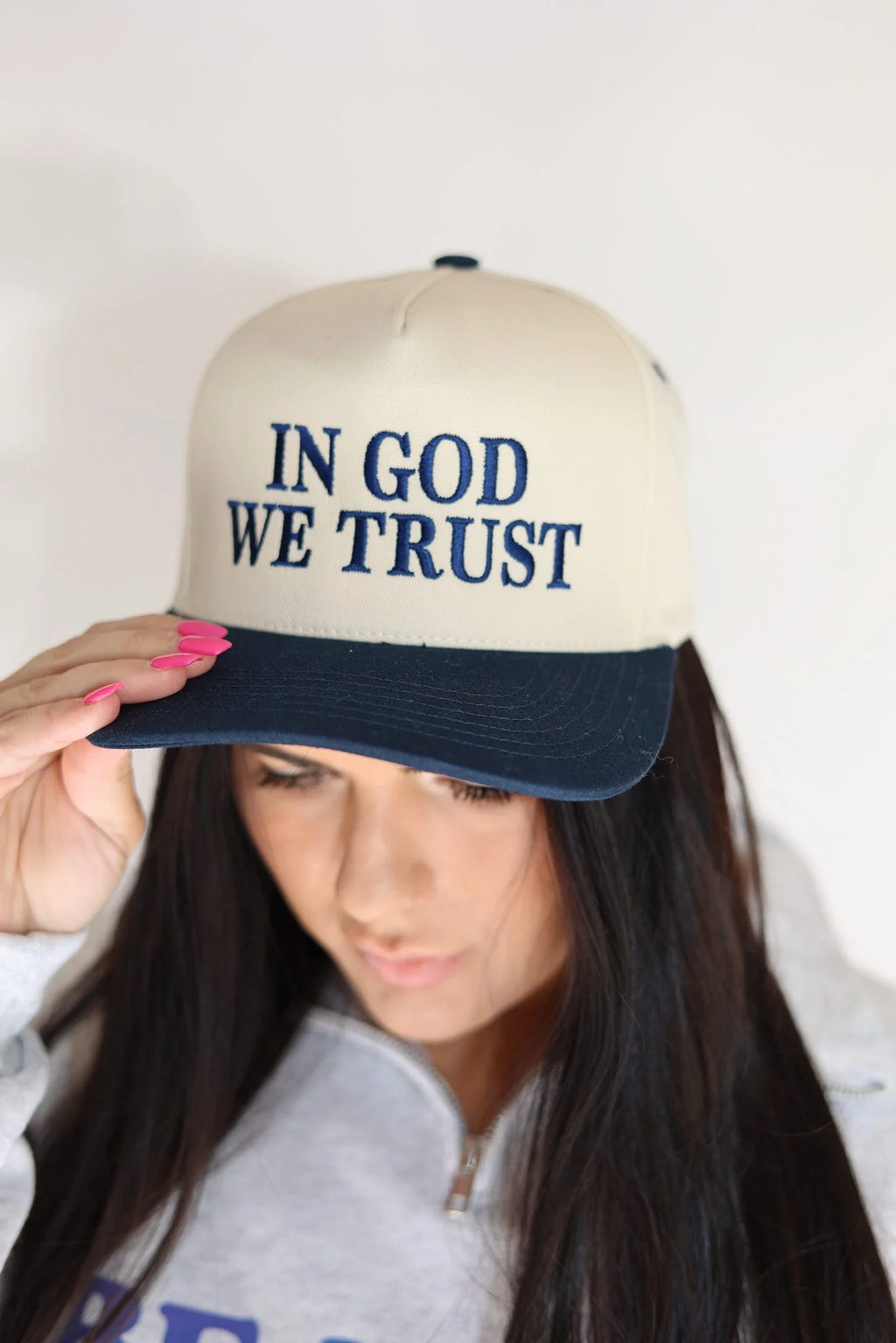Distressed Vintage In God we trust trucker hat