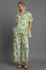 Palm Tree Paradise Cream Pants