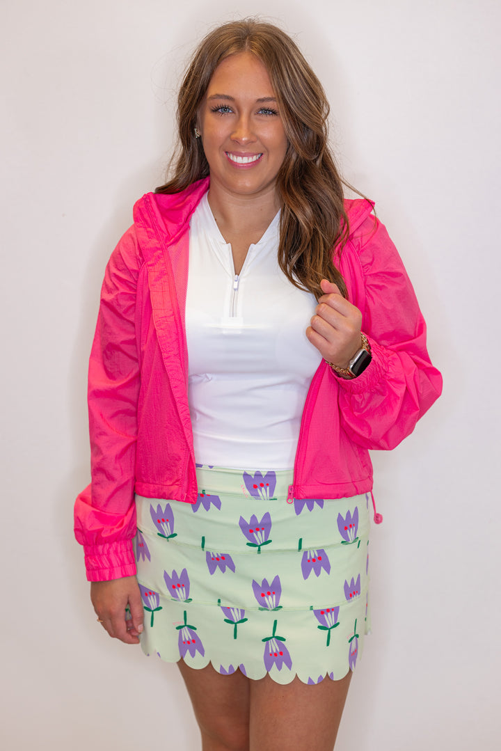 Women's hooded pink sport zip jacket by Karlie