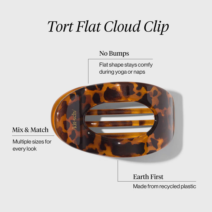 Tortoiseshell flat cloud clip with branding 