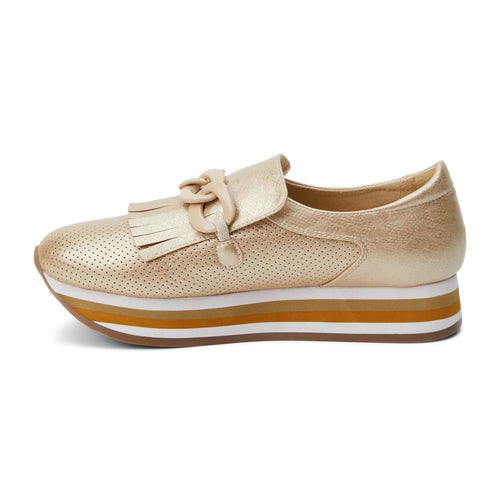 matisse bess gold loafer shoes