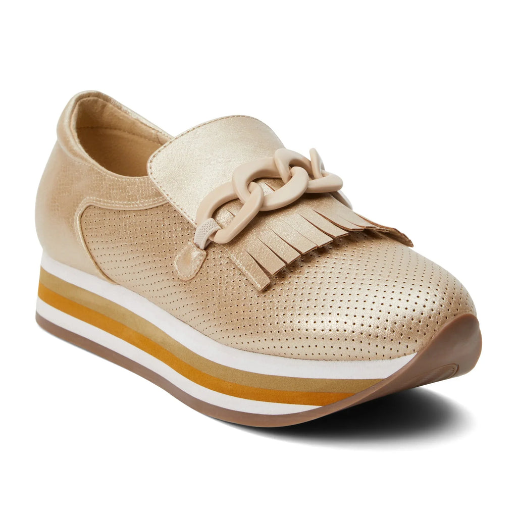matisse bess gold loafer shoes