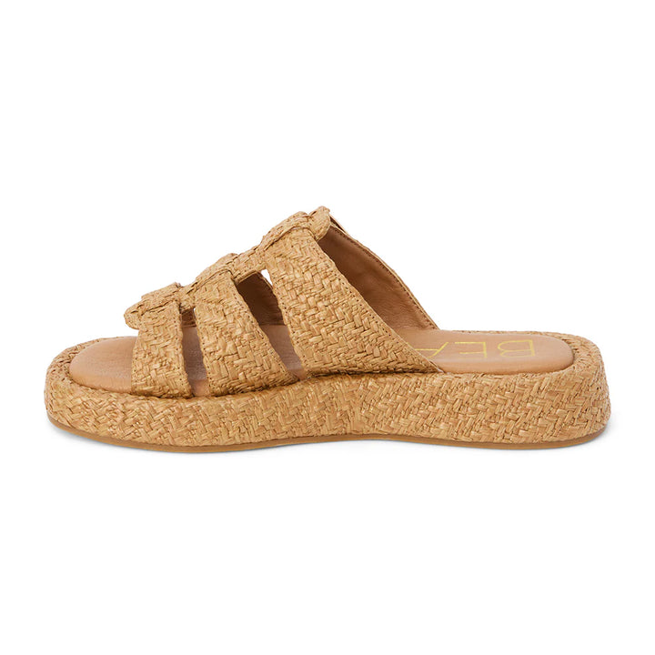 Women's Matisse raffia slide on cognac fisherman sandals