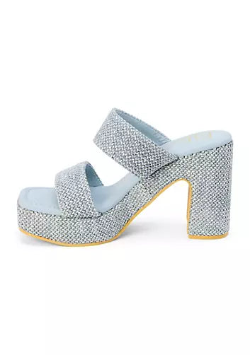 Matisse Gem Slate blue Raffia heel sandals
