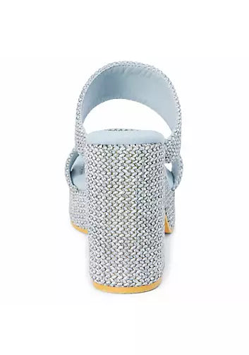 Matisse Gem Slate blue Raffia heels