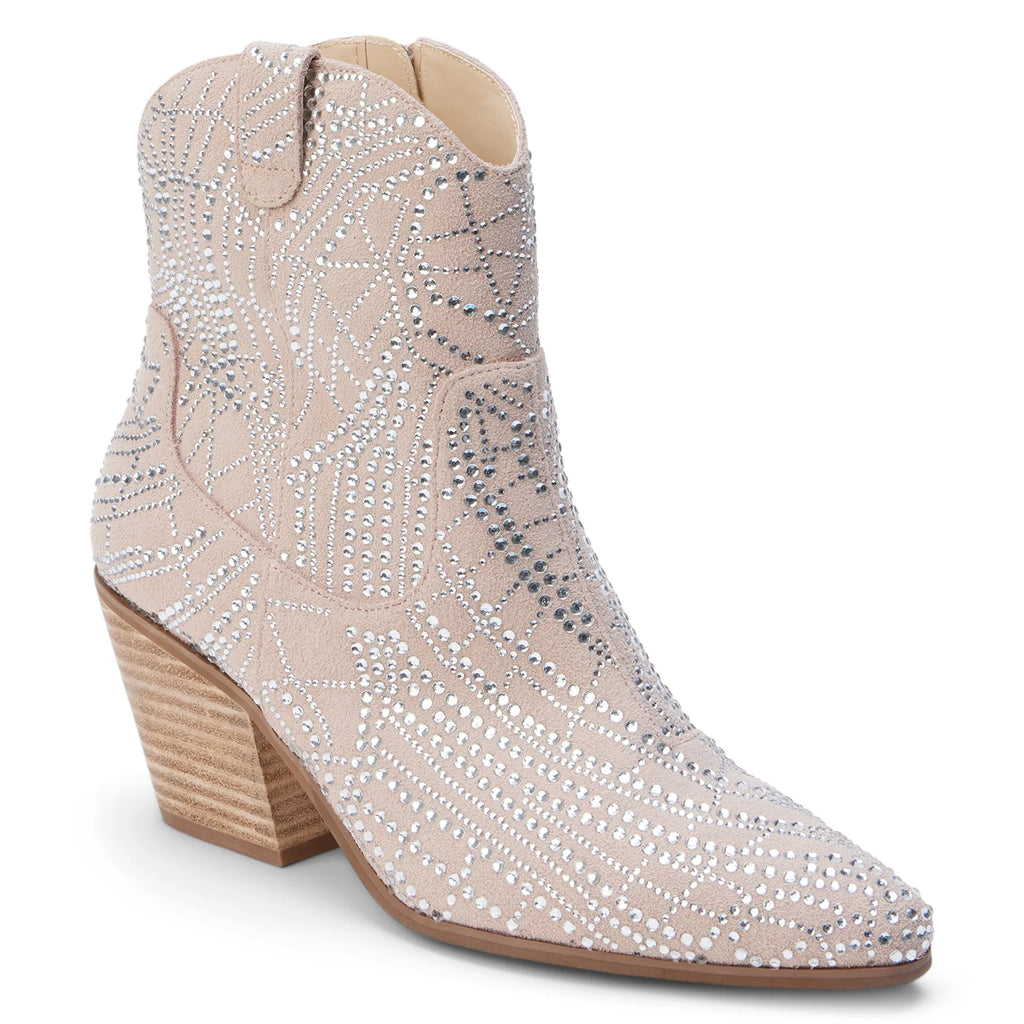 Matisse tan rhinestone western ankle boots