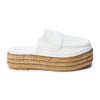 Matisse Wren Bone colored platform raffia mule