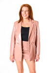 buddy love leather blazer mauve 