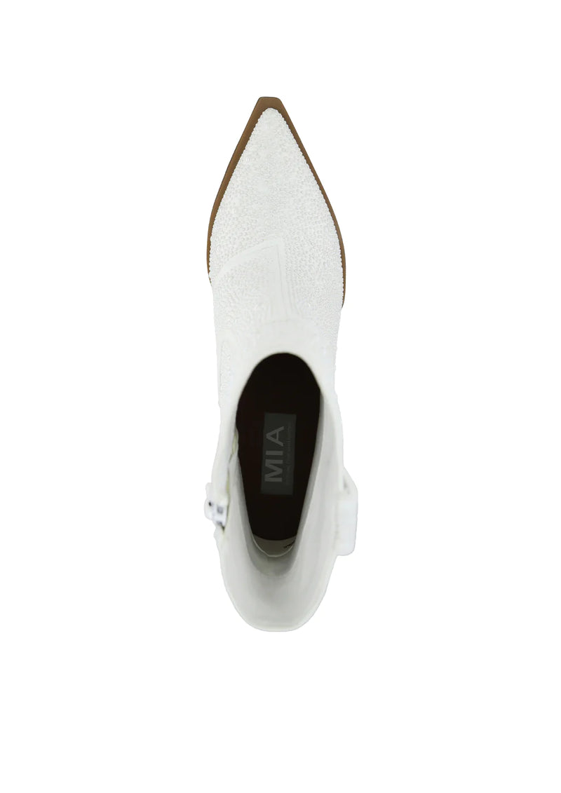 Mia Dawson white pearl western bridal boots