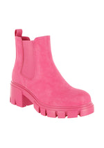 Mia Ivy Hot Pink Chunky ankle boots