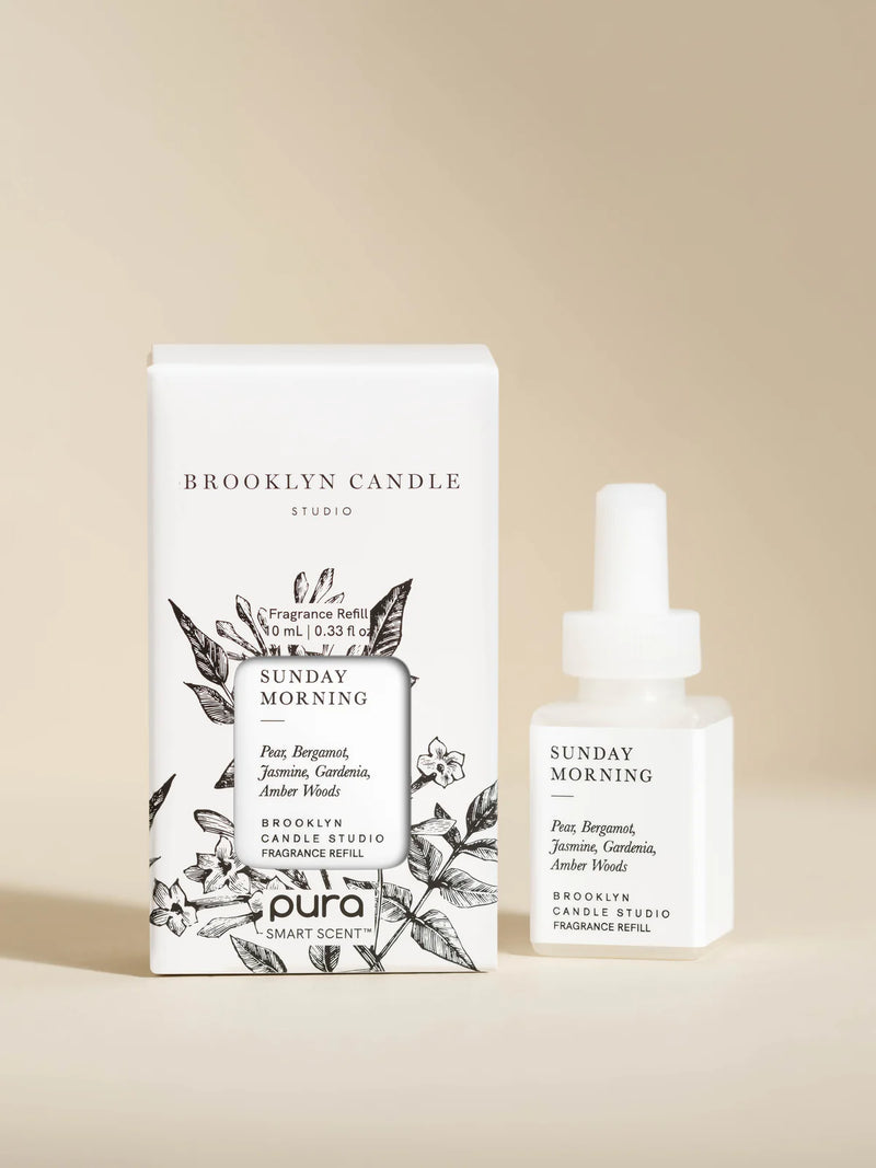 Pura Brooklyn Candle studio Sunday morning diffuser scent refill