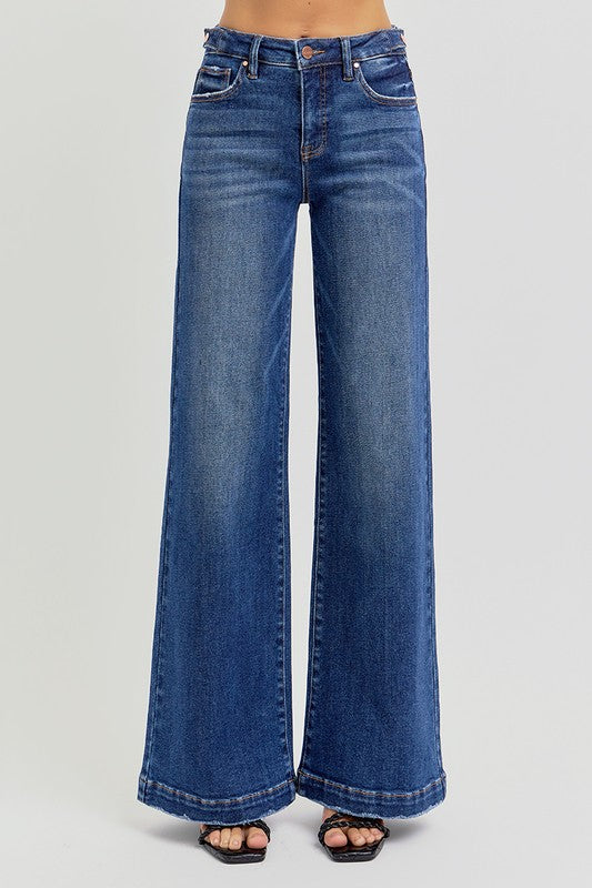 Risen Jeans dark wash denim jeans with tummy control and adjustable waist