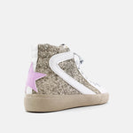 shu shop pearl glitter hi top sneaker