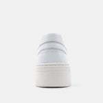 shu shop white satine platform sneakers