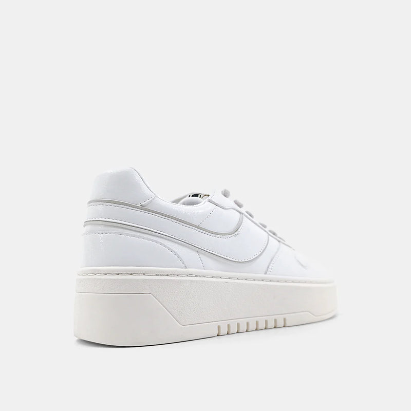 shu shop white satine platform sneakers