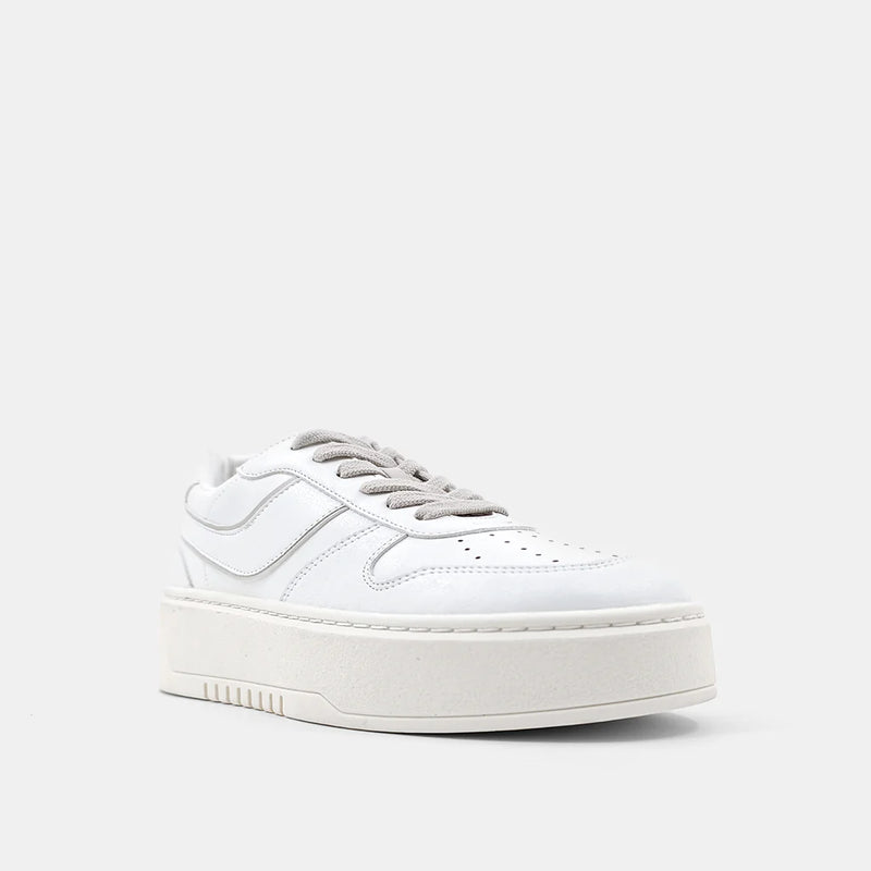 shu shop white satine platform sneakers