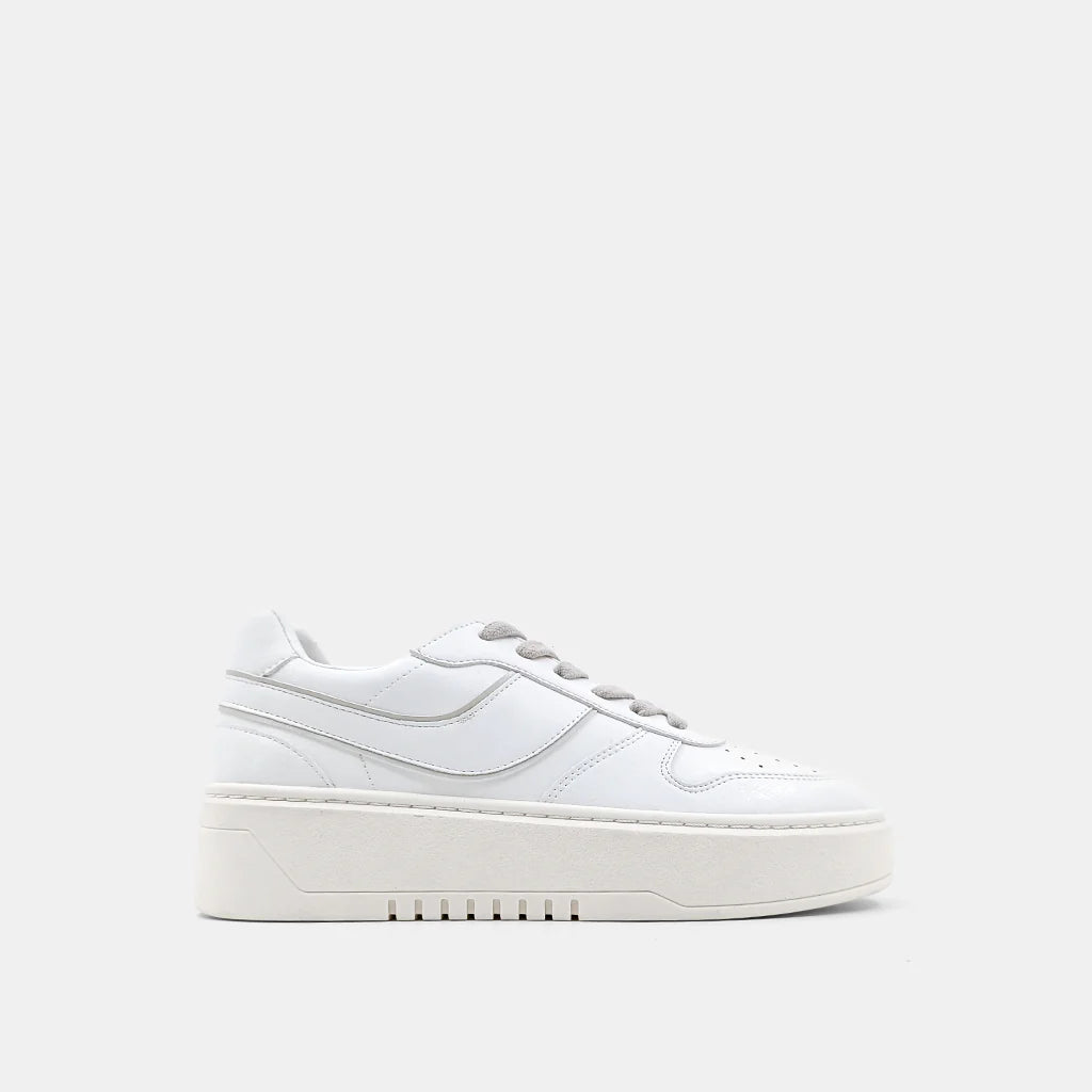 shu shop white satine platform sneakers