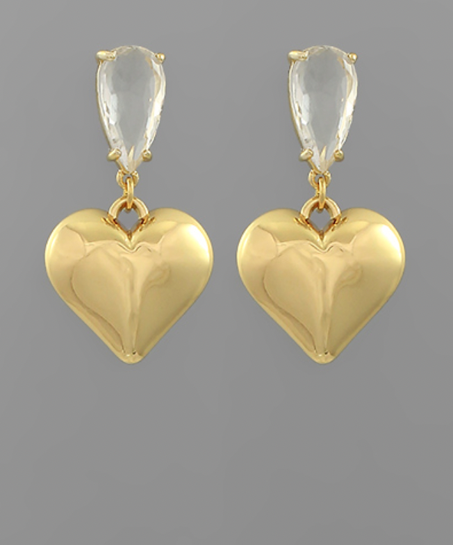 HEART dangle earrings