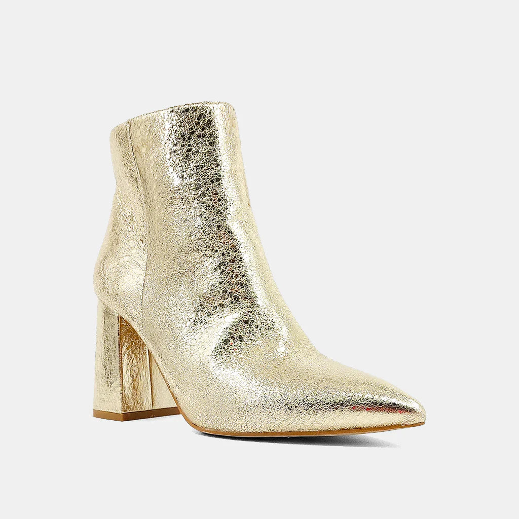 Shu Shop Veronica gold foiled ankle boots