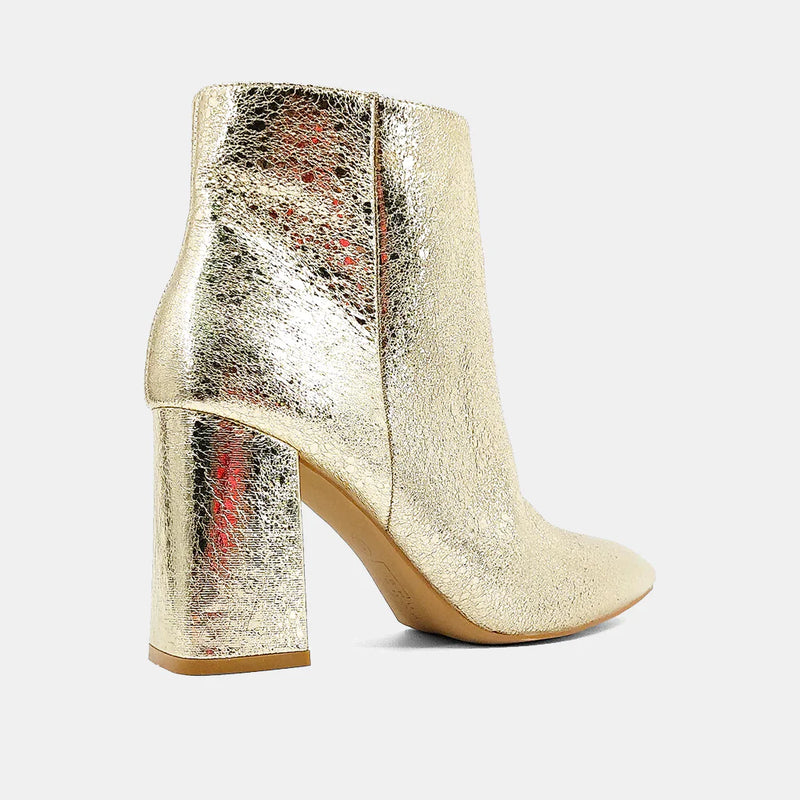 Shu Shop Veronica gold foiled ankle boots