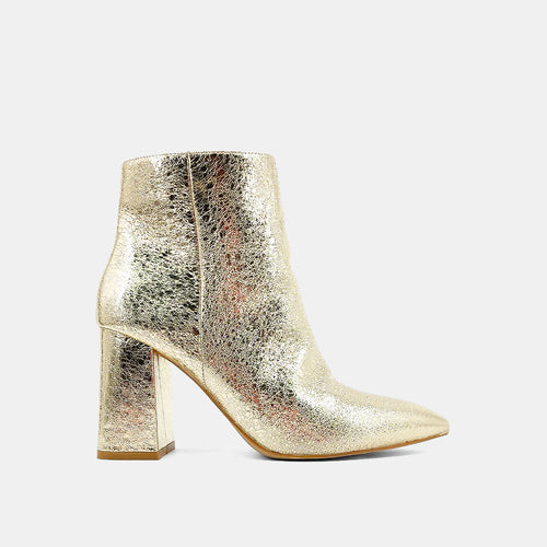 Shu Shop Veronica gold foiled ankle boots