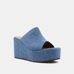 Shu shop Ilaria denim platform wedge sandals