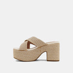 Shu Shop Imelda beige platform heel summer sandals