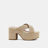 Shu Shop Imelda beige platform heel summer sandals