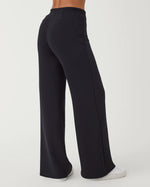 spanx air essentials black wide leg pants