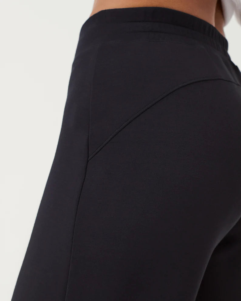 spanx air essentials black wide leg pants