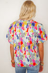 thml multicolor printed short sleeve top
