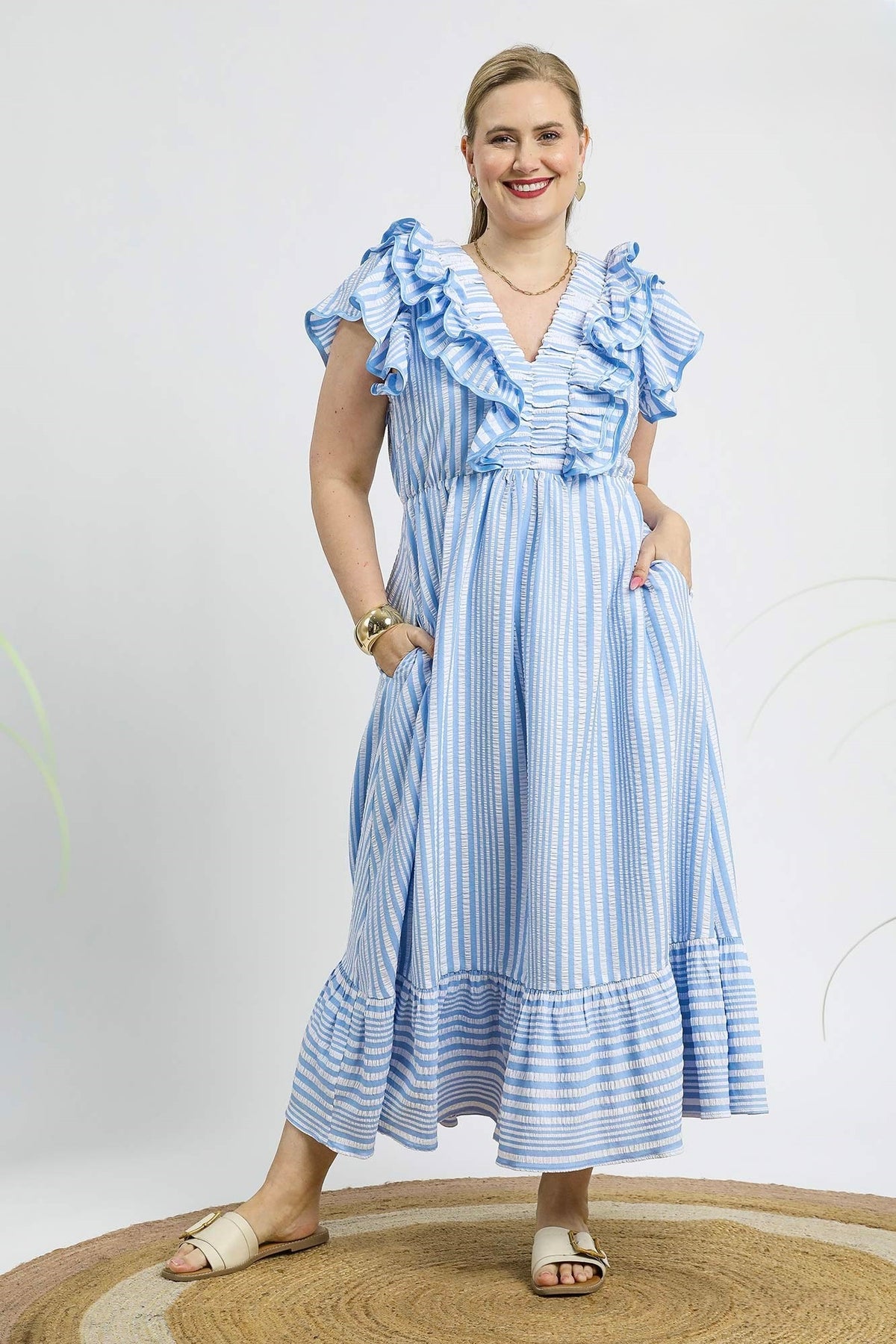 Baby Blues Ruffle Midi Dress Baby Blues Ruffle Midi Dress
