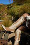 nude beige western cowboy boots