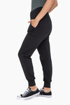 mono b micro fleece black jogger pants 