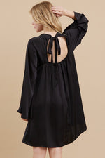 Jodifl Black satin dress with open back