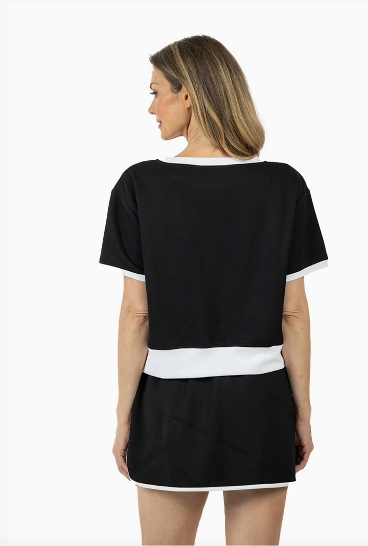 women's matching black set drawstring 