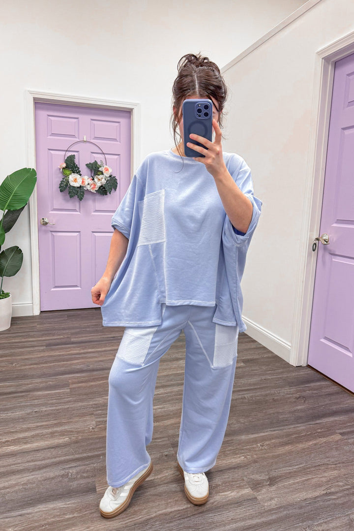 comfy cute blue matching lounge set