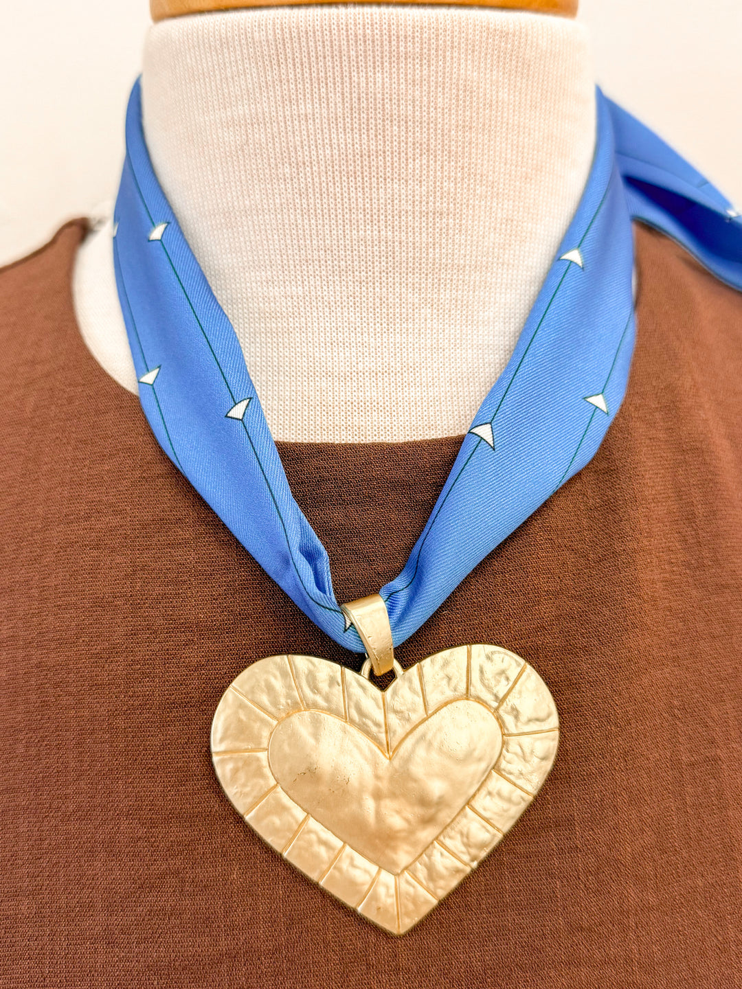blue heart charm necklace