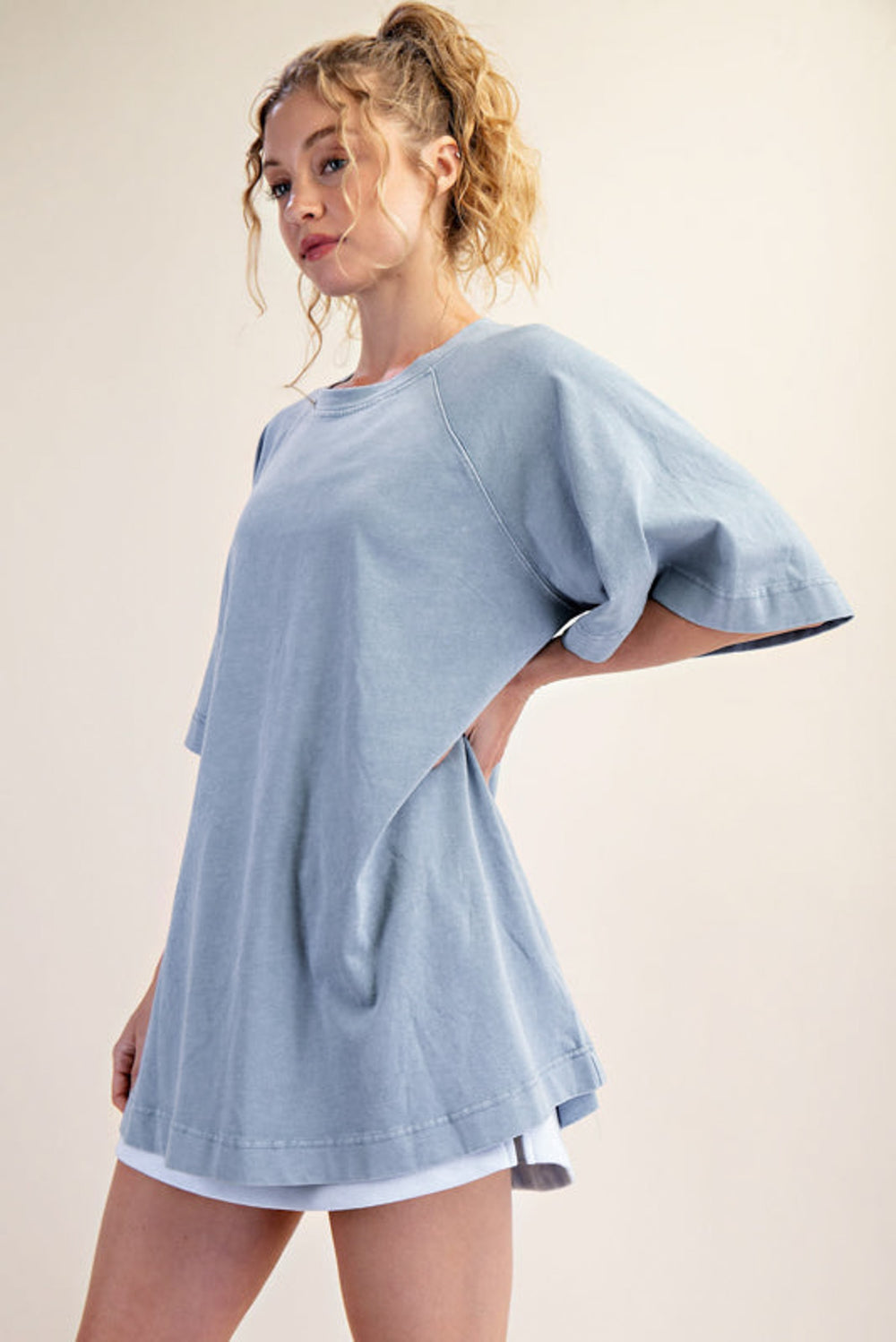 blue oversized lounge tshirt