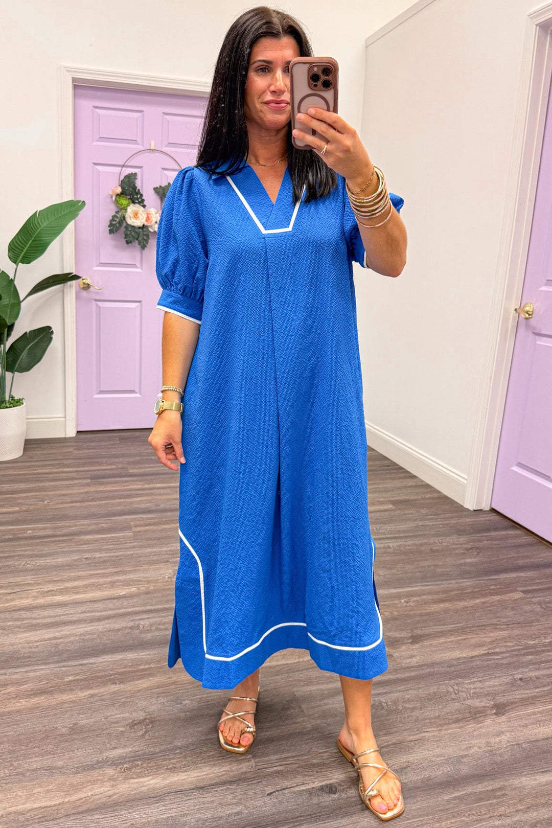 Seaside Vibes Blue Midi Dress Seaside Vibes Blue Midi Dress